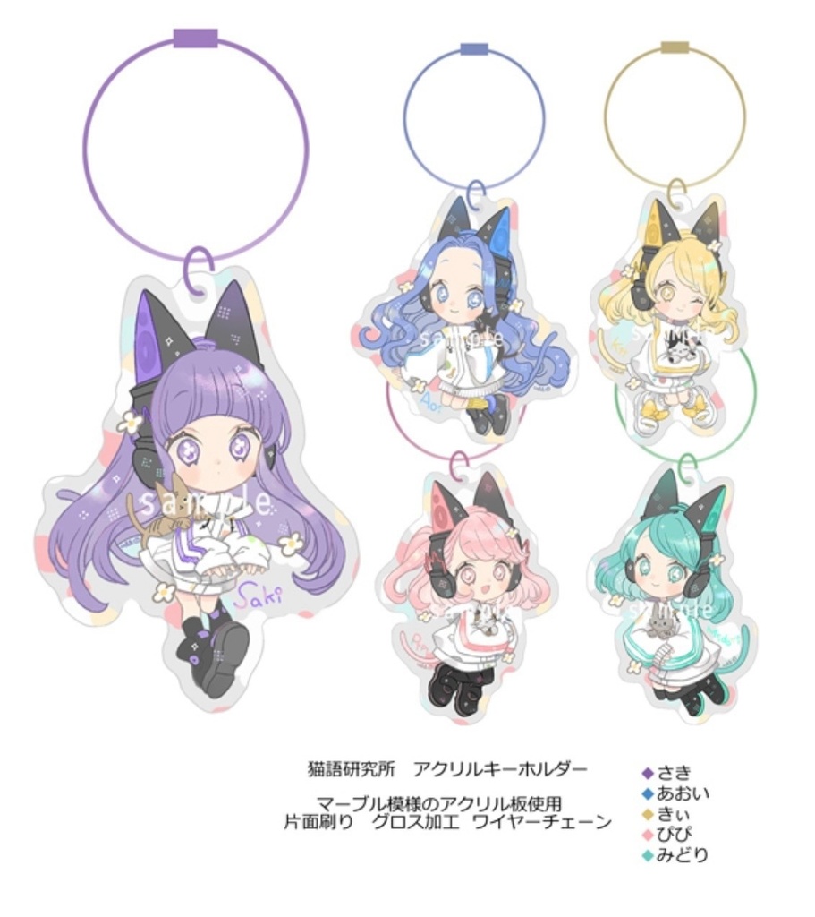 猫語研究所アクリルキーホルダー