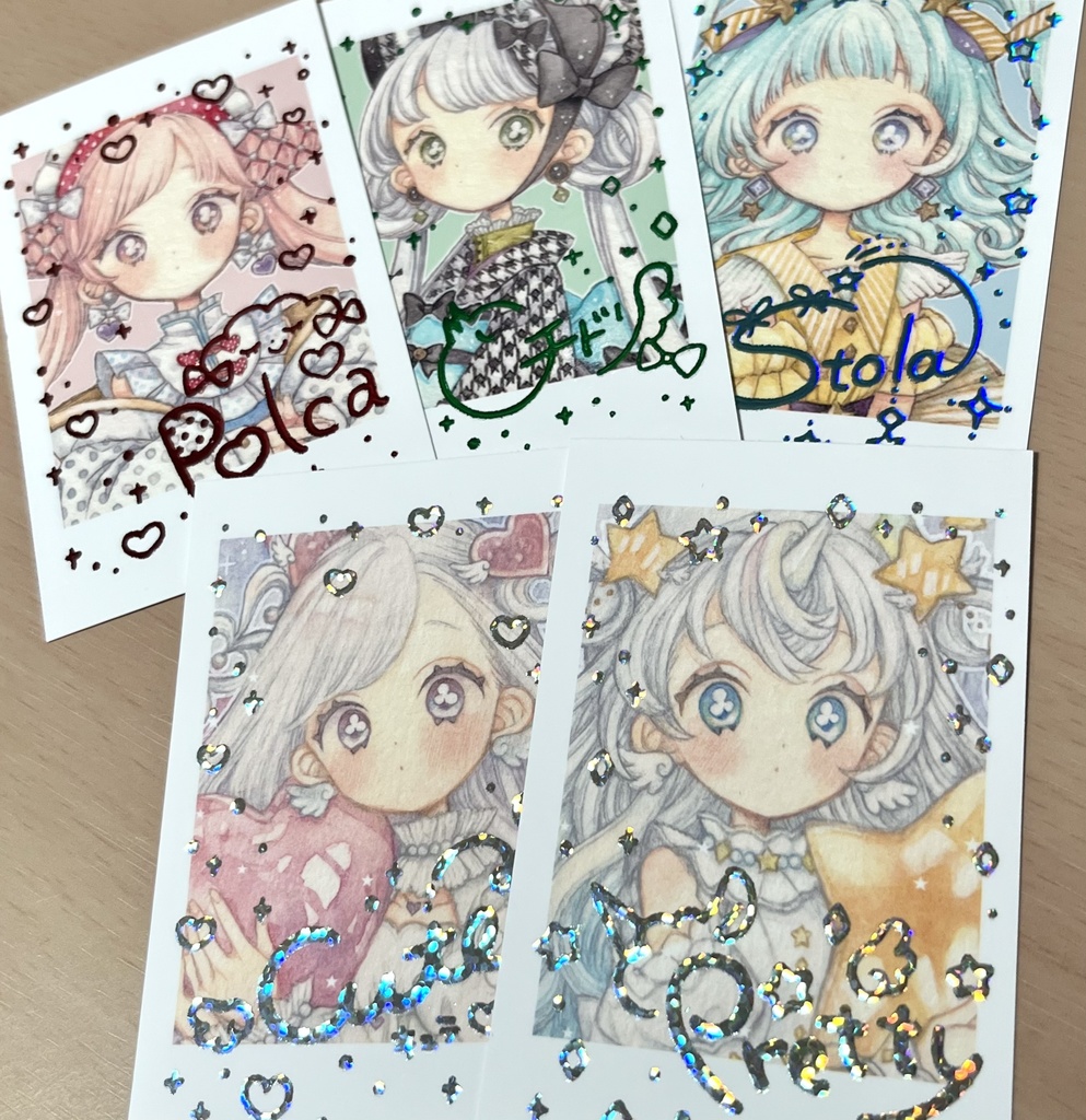 4/19追加 箔押しチェキ風カード