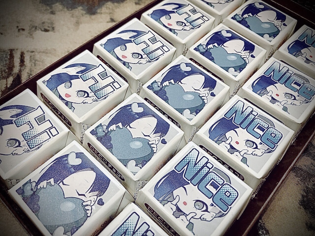 【創作】アシメちゃんDECOチョコ