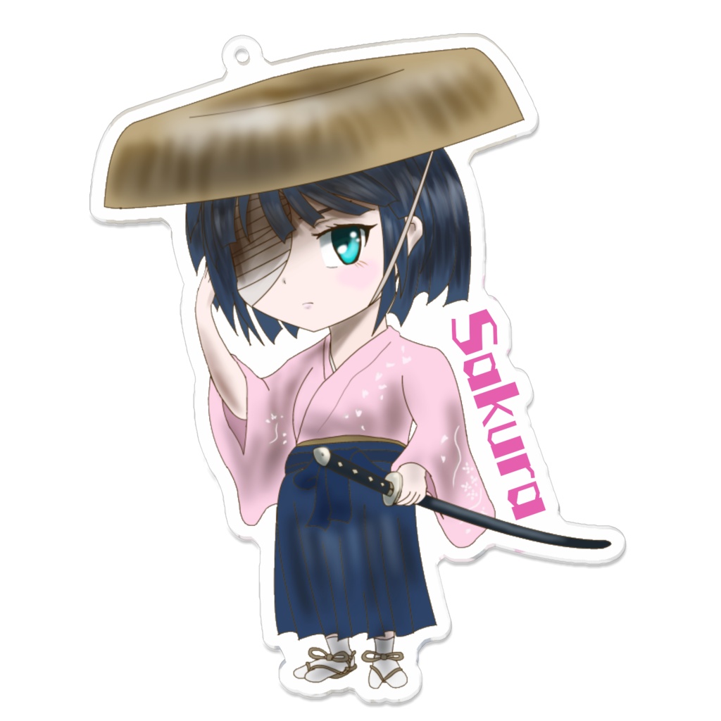 【オリジナル】浪人風少女 咲良 アクリルキーホルダー