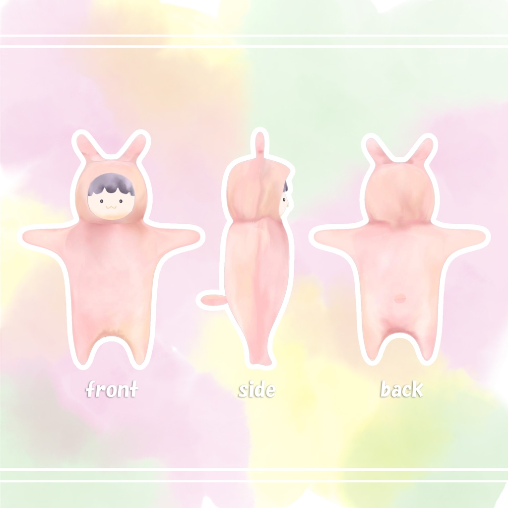 【VRChat想定】こえりょん -Coelhon- usagi no kigurumi【オリジナル3Dアバター】