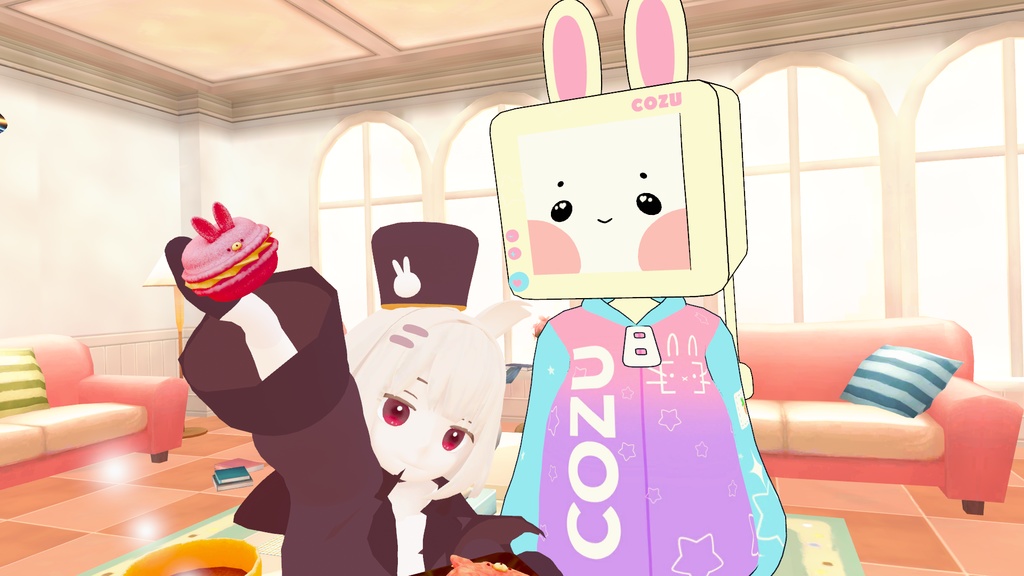 【VRChat想定】つかんで食べれる!ゆるかわアニマルスイーツセット(全11点)【MA対応】