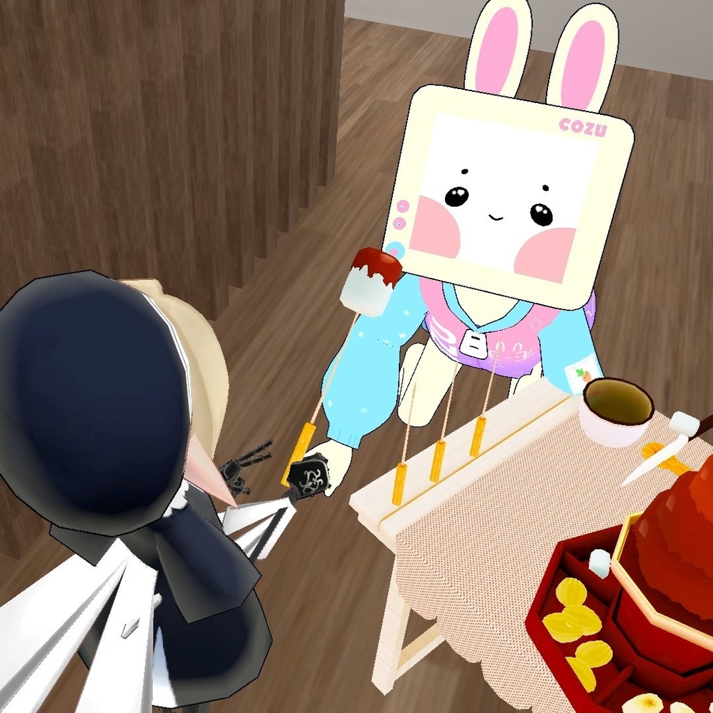 【VRChat想定】つかんで遊べる!チョコレートフォンデュセット(アバターギミック付き)【MA対応】