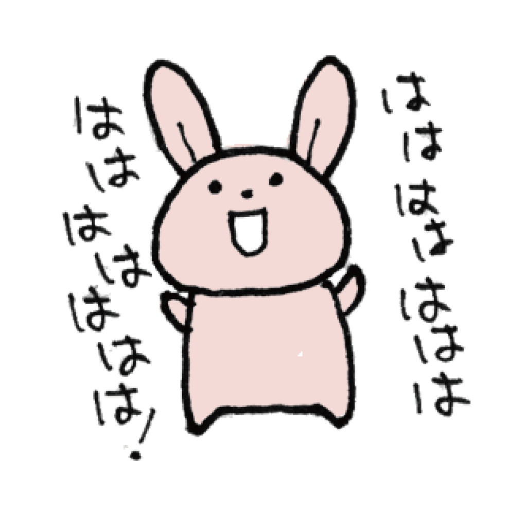 高笑いうさぎアクリルキーホルダー