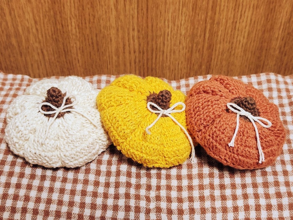 かぼちゃのベレー帽とおばけのポシェット