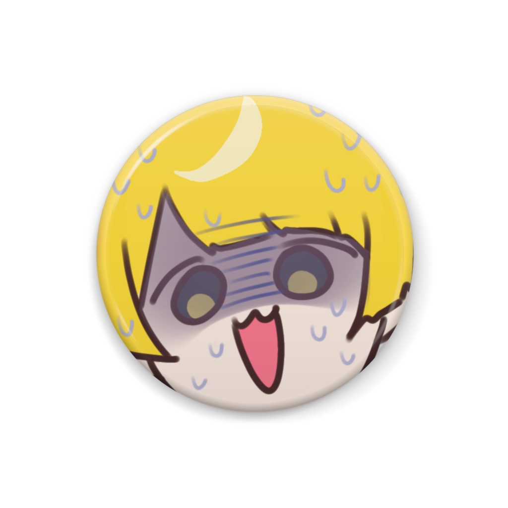 顔面缶バッジver.2