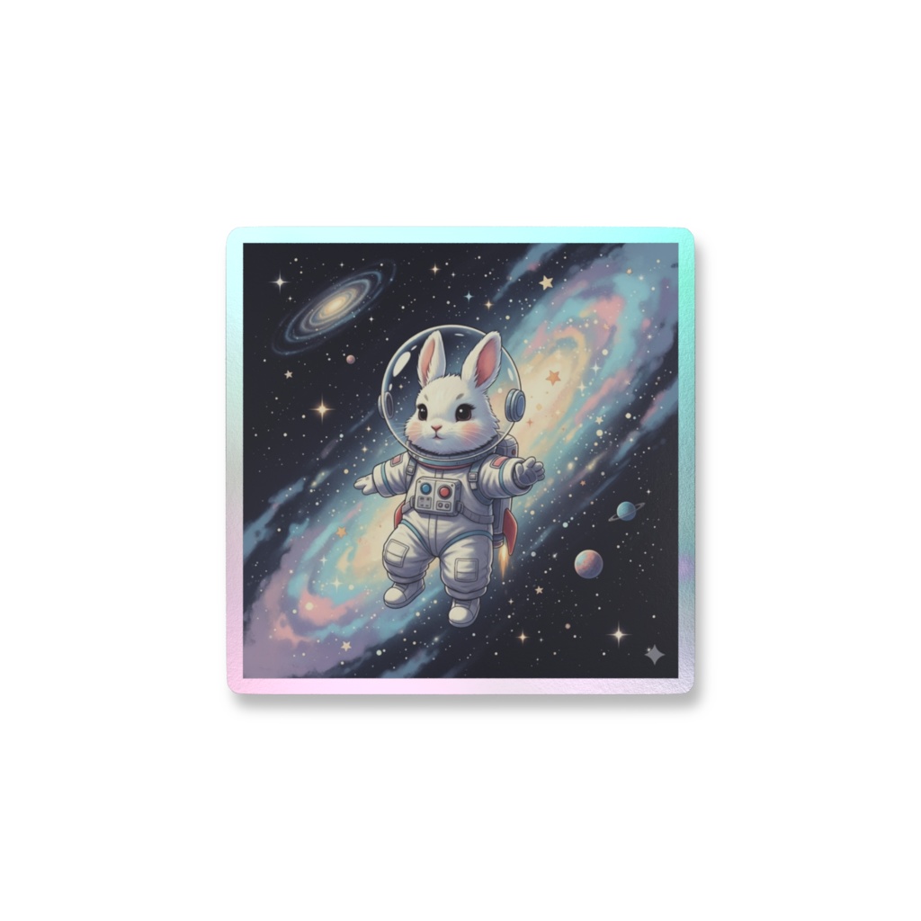 宇宙を旅するウサギ