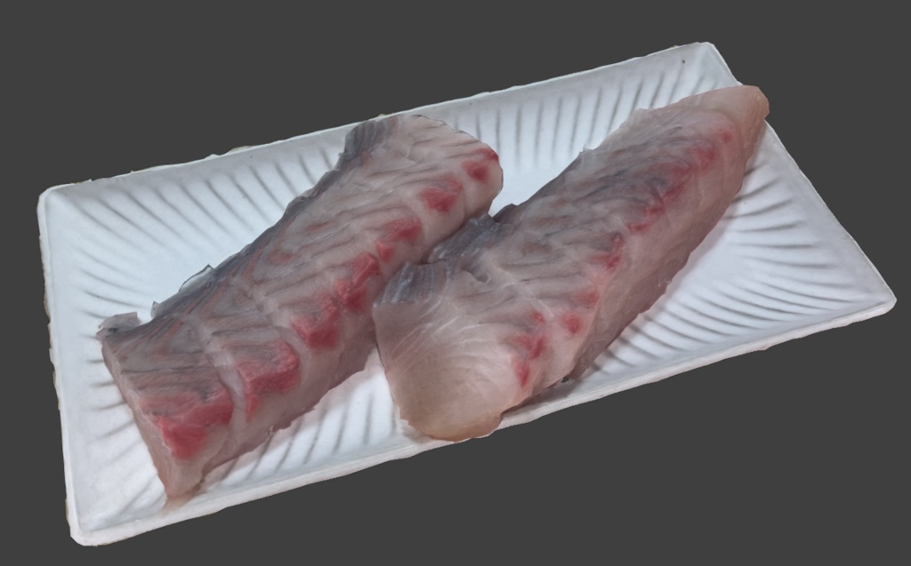 VRchat想定3Dモデル サワラの刺身・炙り