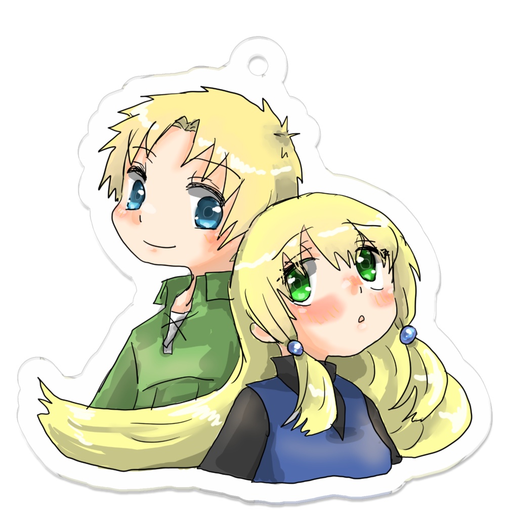 桃色竜シリーズアクキー（アル&ペティ）