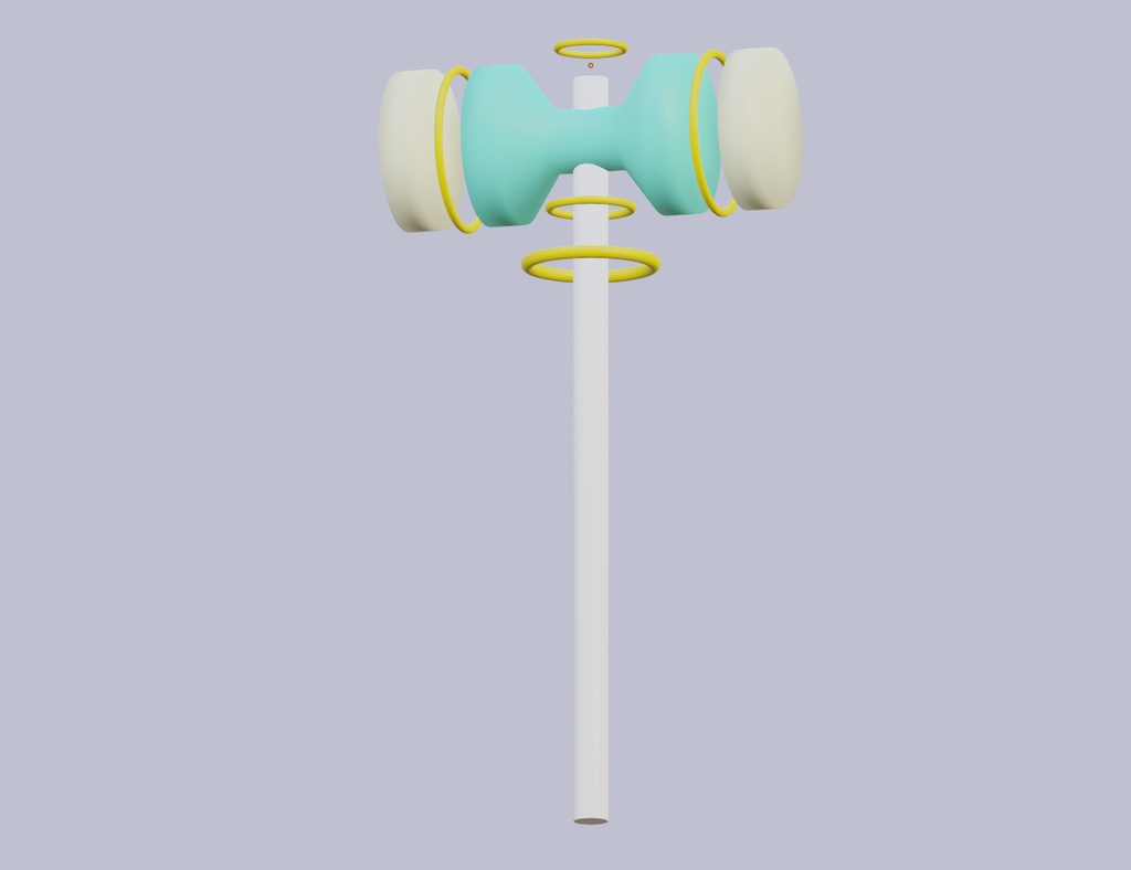 【無料】天使ハンマー(VRChat用3Dモデル)【ハンマーシリーズ第2弾】