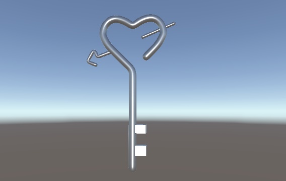 【無料】ハートの鍵(VRChat用3Dモデル)
