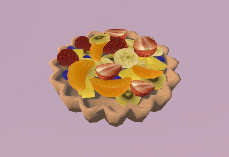 【無料】フルーツタルト(VRChat用3Dモデル)