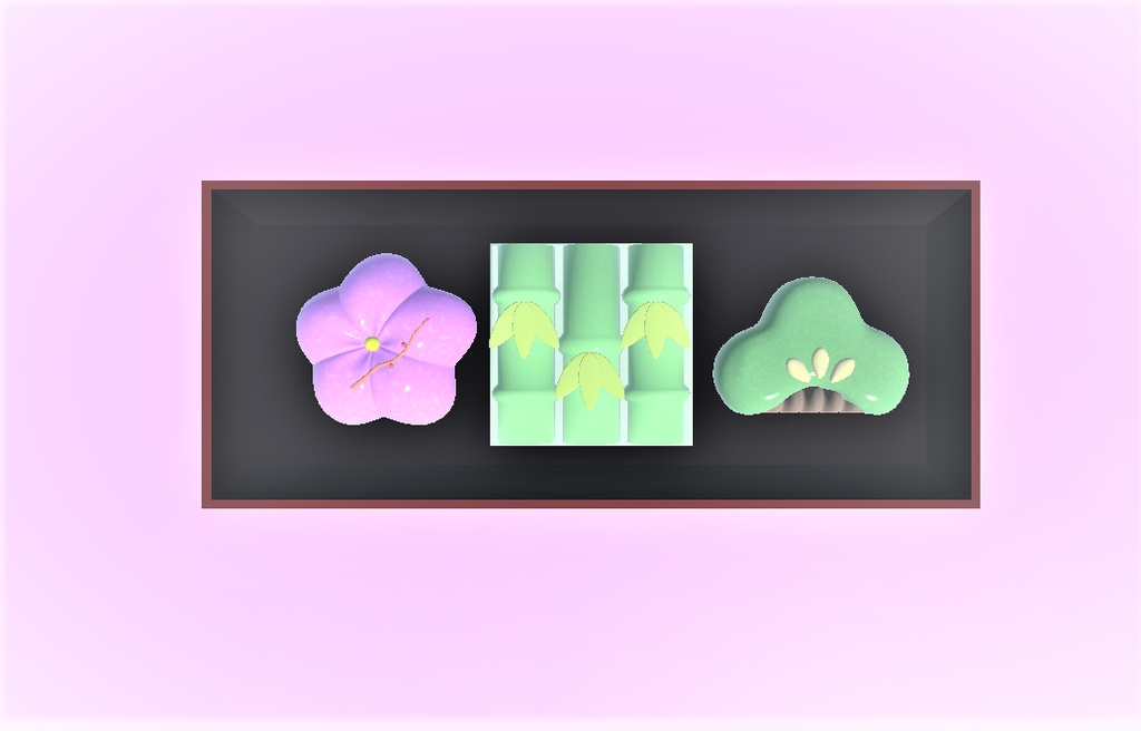 【無料】和菓子(VRChat用3Dモデル)