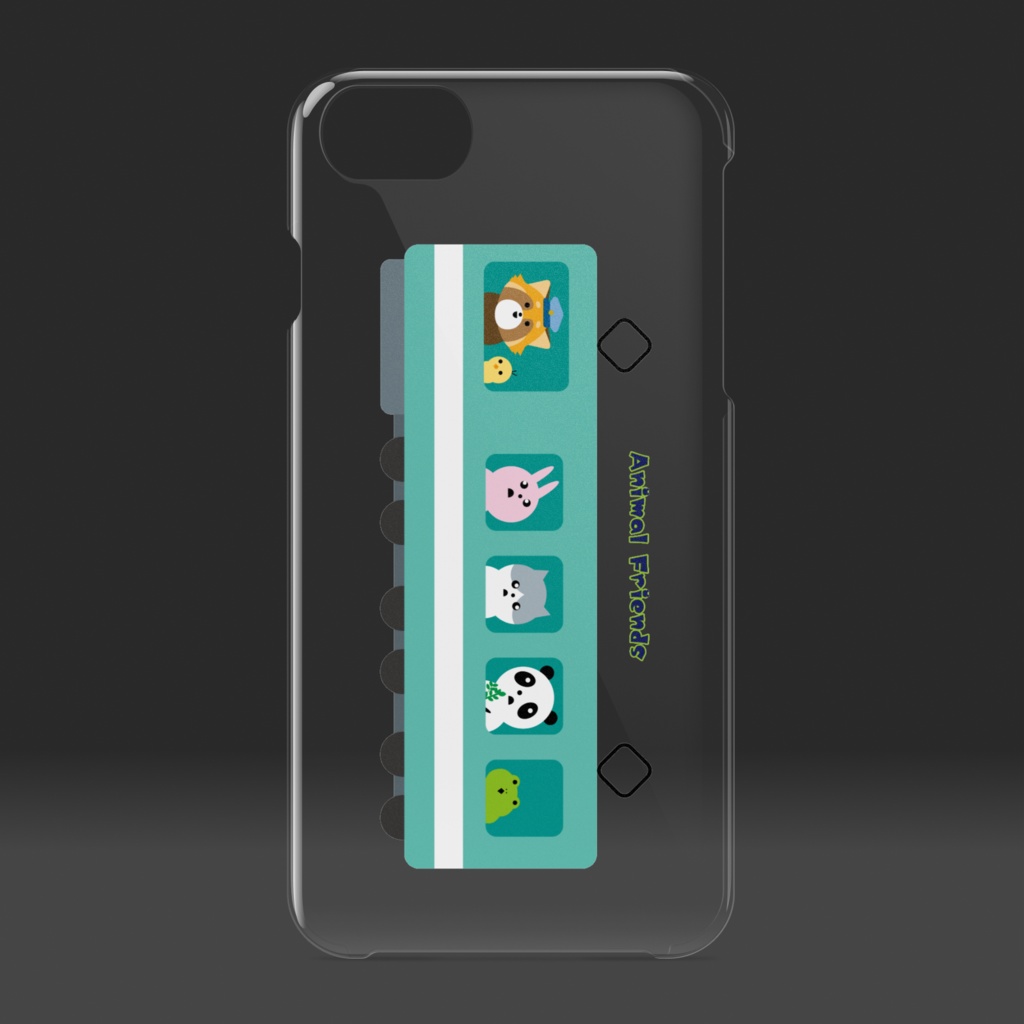 Animal Friends(電車)-縦- iPhonケース
