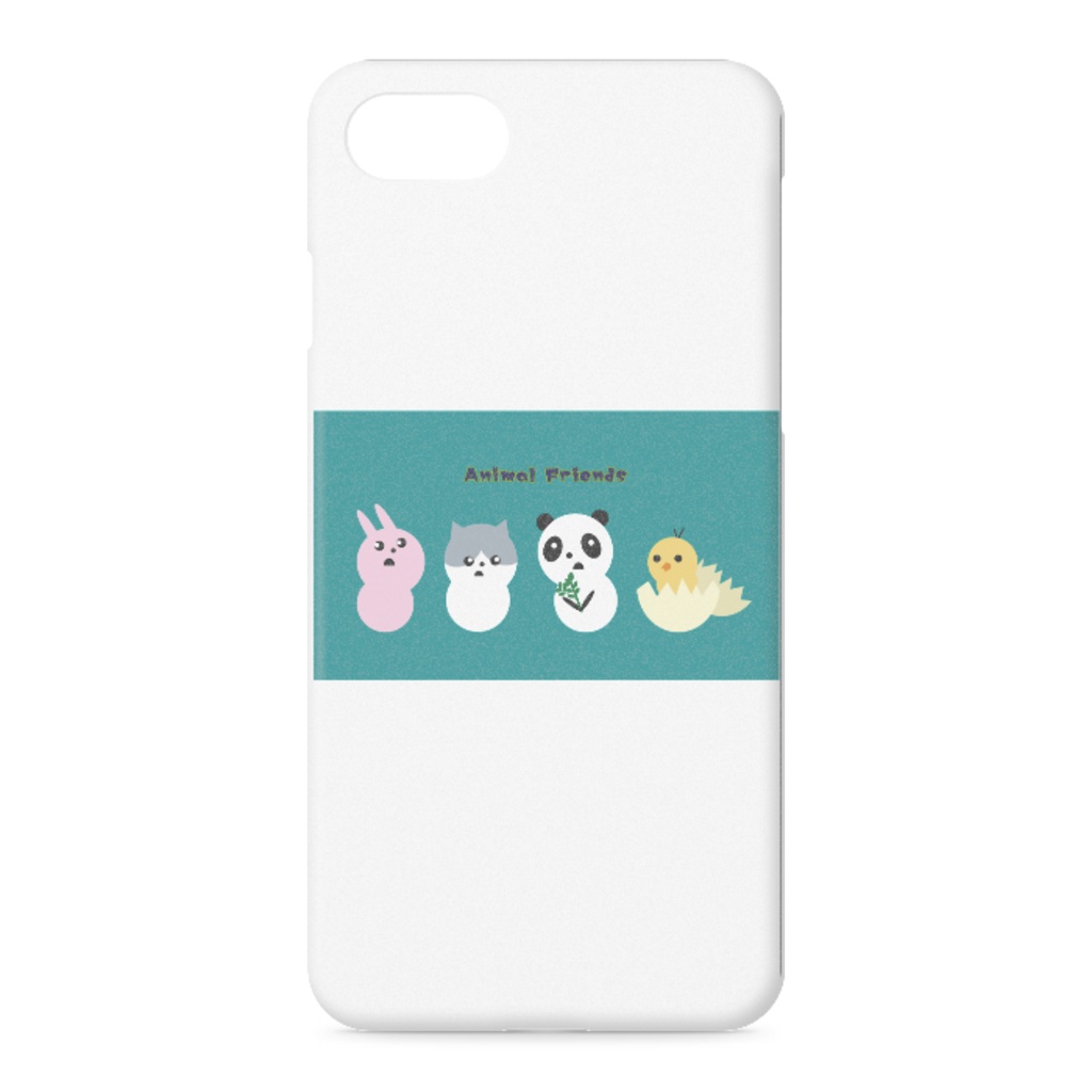 Animal Friends iPhonケース白