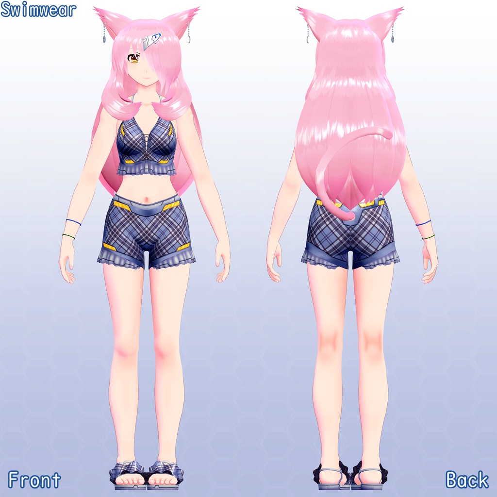 VRChat用アバター ハルノRemasterVer VCC VRM同梱