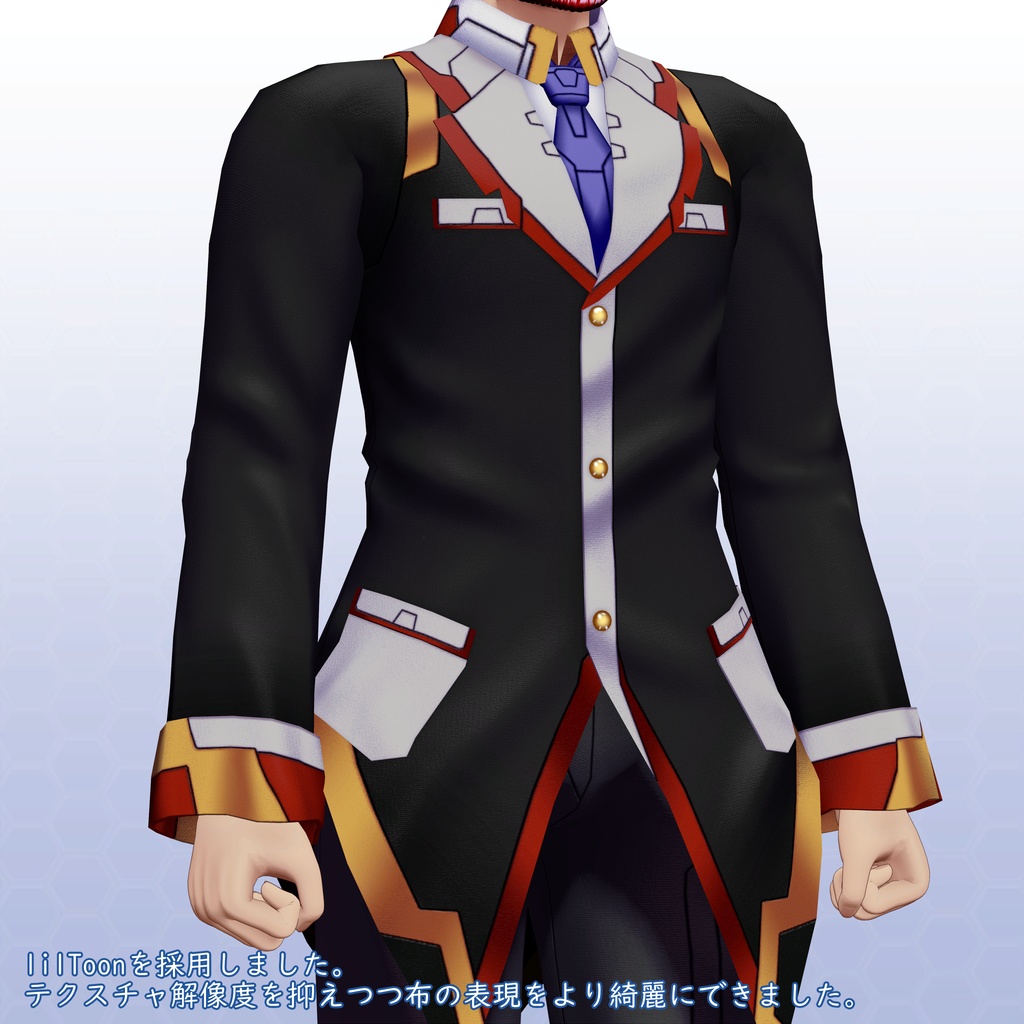 VRChat用アバター    エドアルトRemaster VCC VRM同梱