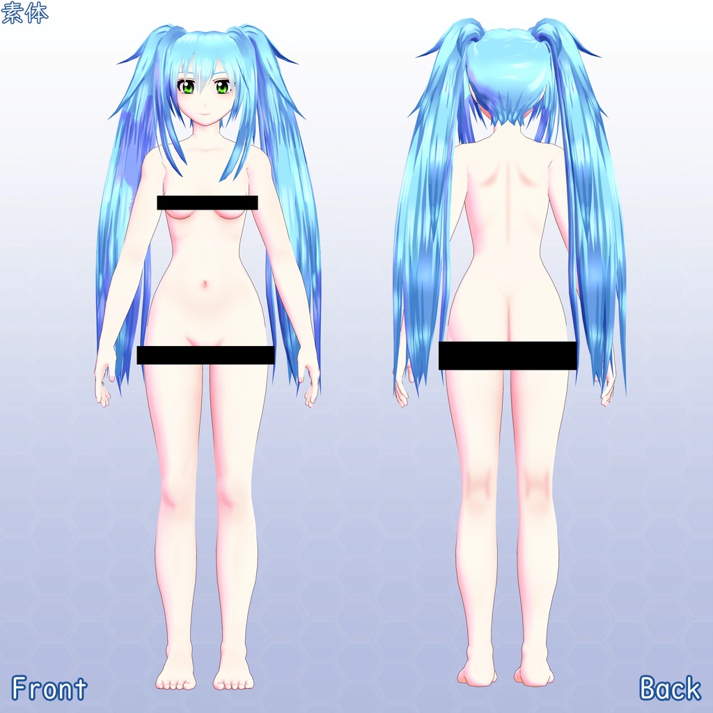 VRChat用アバター ナツノ RemasterVer VCC VRM、Quest版同梱