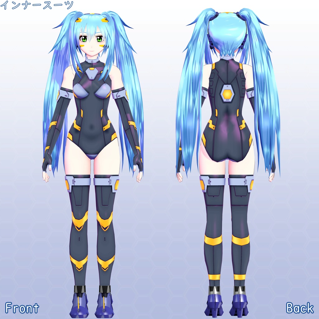 VRChat用アバター ナツノ RemasterVer VCC VRM、Quest版同梱