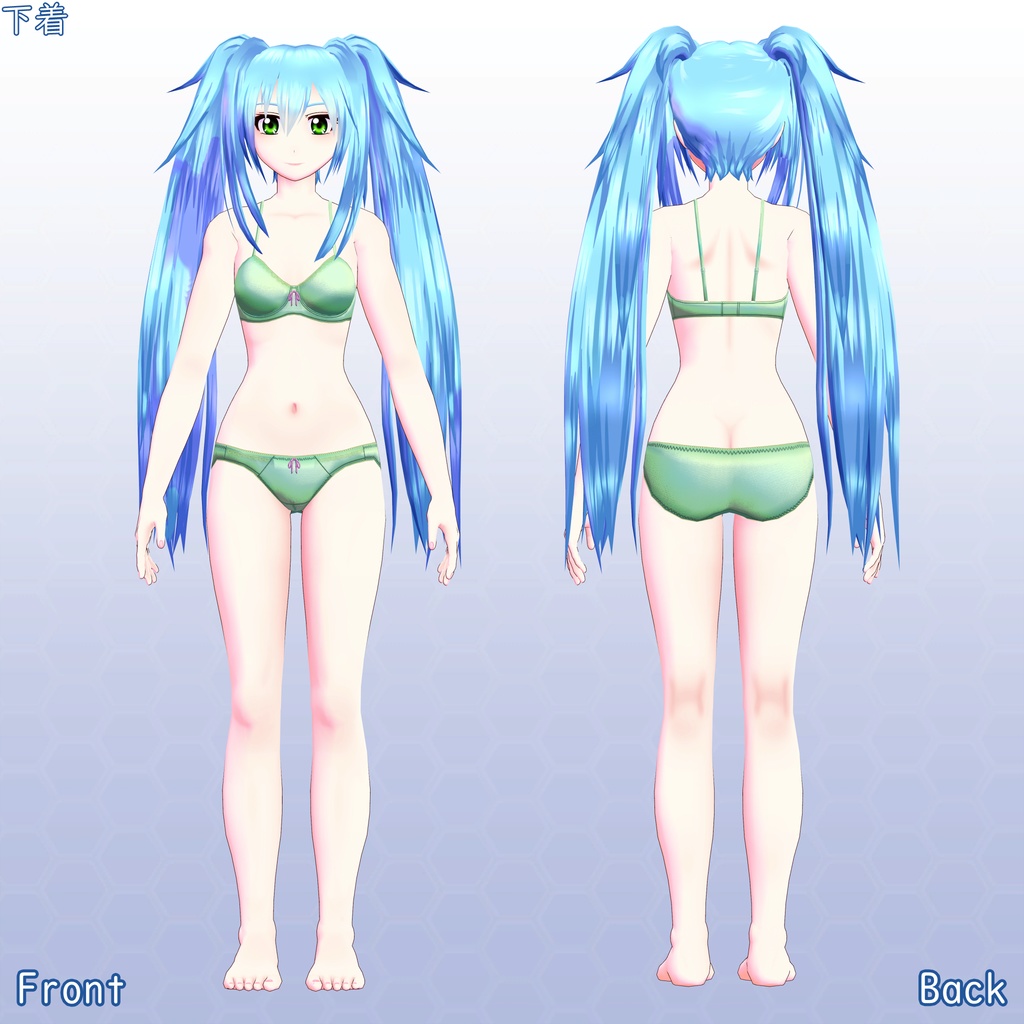 VRChat用アバター ナツノ RemasterVer VCC VRM、Quest版同梱