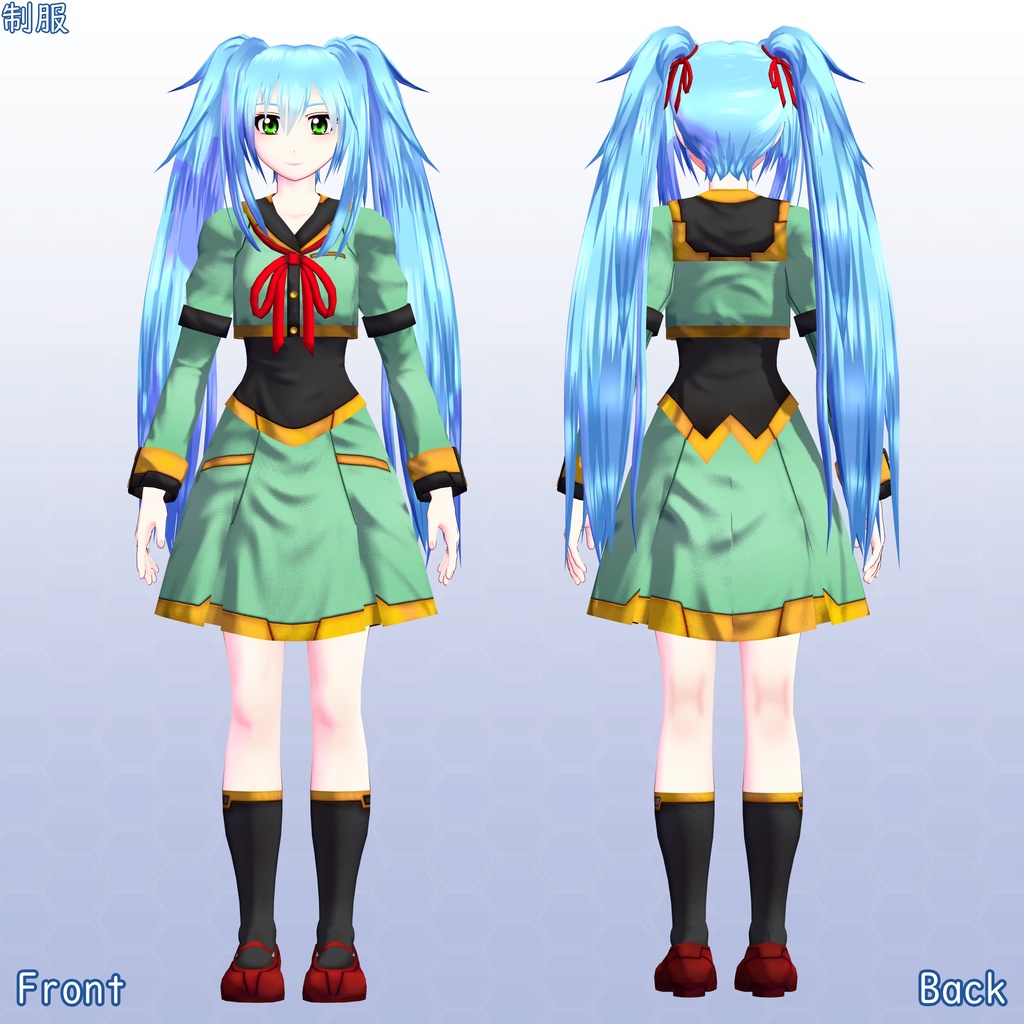 VRChat用アバター ナツノ RemasterVer VCC VRM、Quest版同梱