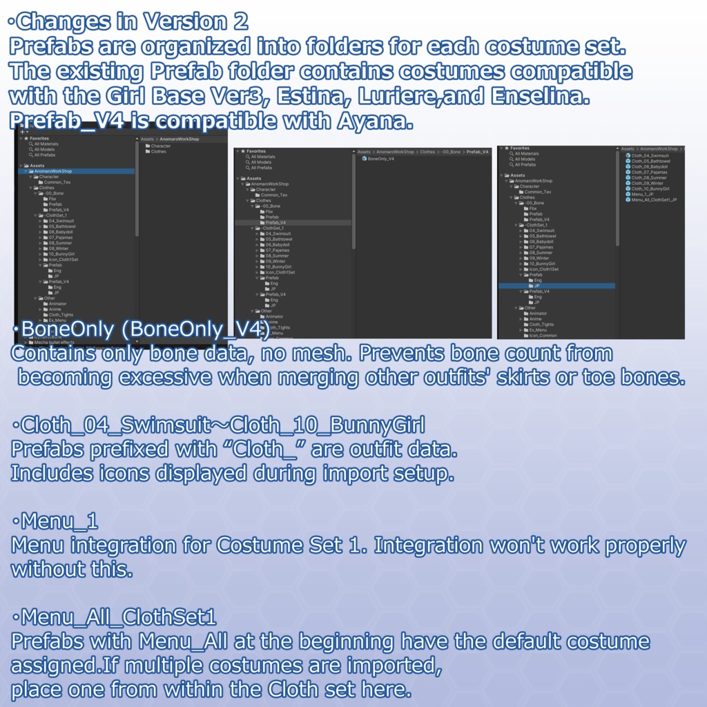 VRChatアバター衣装セット 第1弾 Ver2