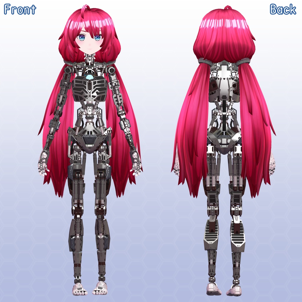 VRChat用アバター ルリエール VCC、VRM同梱