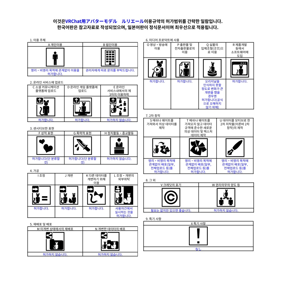 VRChat用アバター ルリエール VCC、VRM同梱