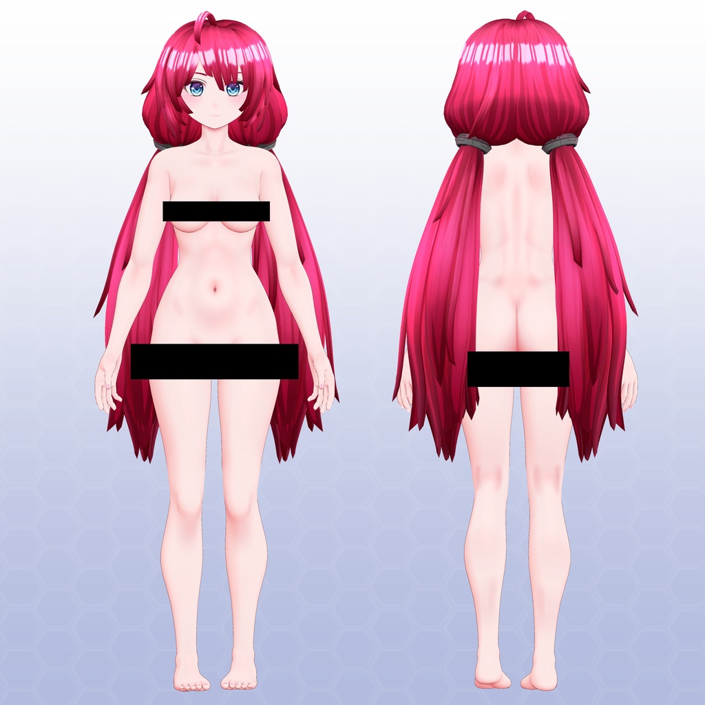 VRChat用アバター ルリエール VCC、VRM同梱