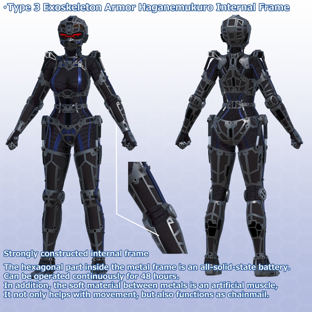 VRChat用アバター 鋼骸(はがねむくろ)Ver3.0