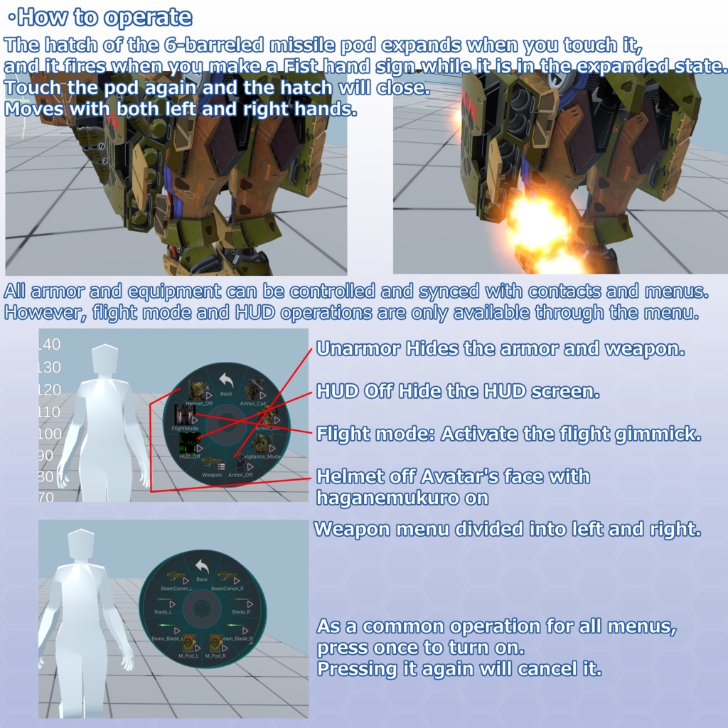 VRChat用アバター 鋼骸(はがねむくろ)Ver3.0