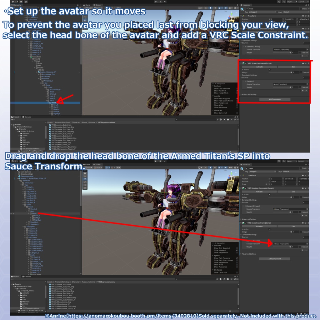VRChat用アバター アームドタイタン-スチームパンクVer-