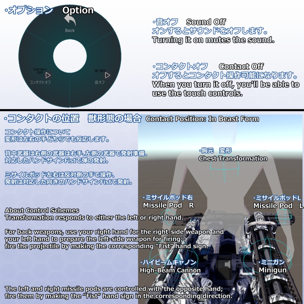 VRChat用アバター 白虎ユニット