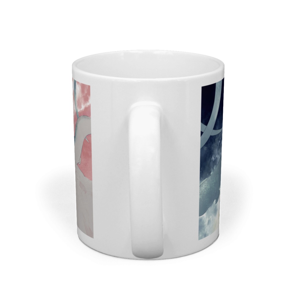 浜辺とオオサンショウウオのマグカップ