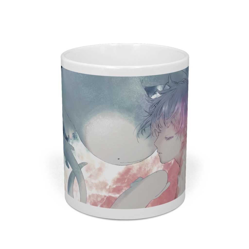 浜辺とオオサンショウウオのマグカップ