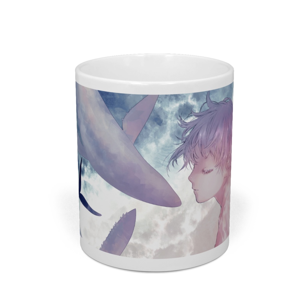 浜辺とクジラのマグカップ