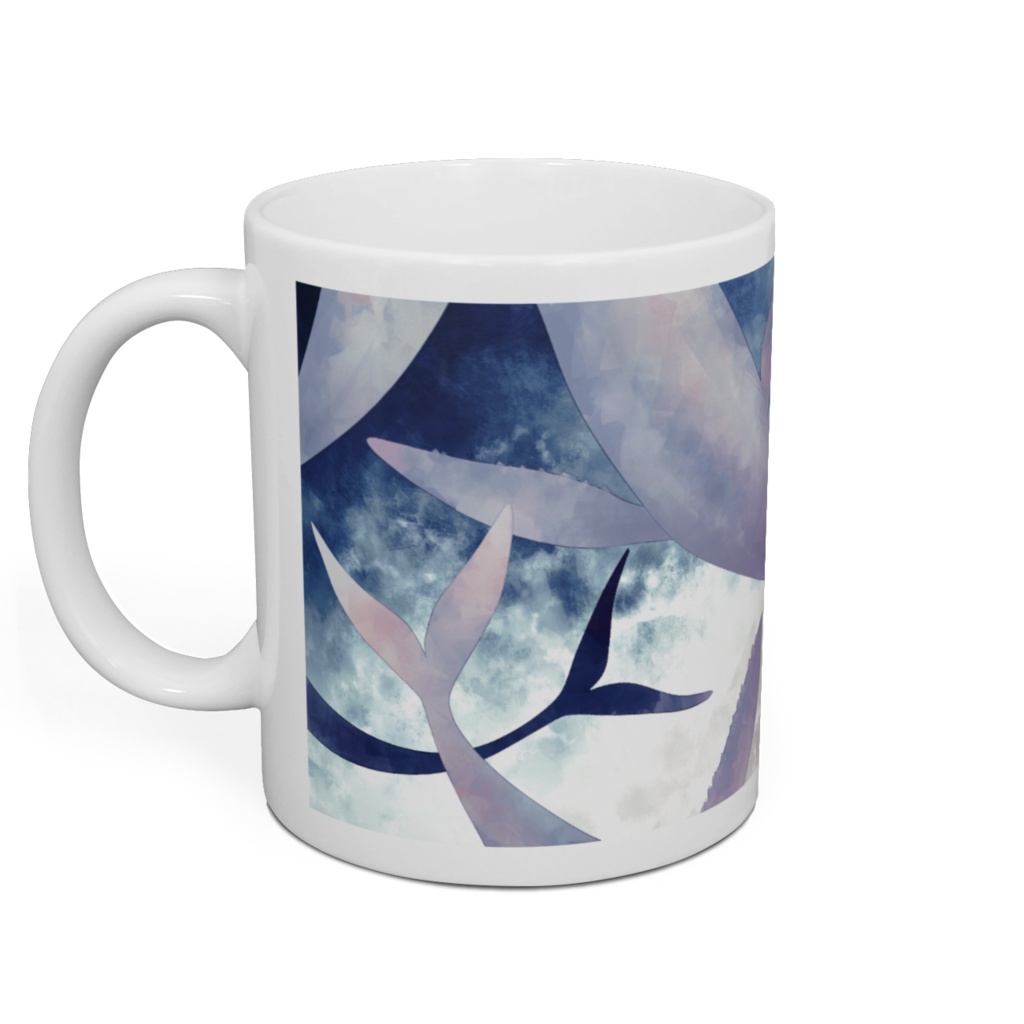 浜辺とクジラのマグカップ