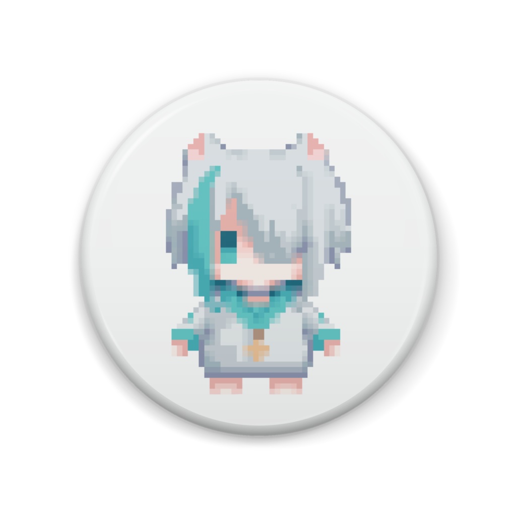 ドット絵缶バッジ(雪桜)