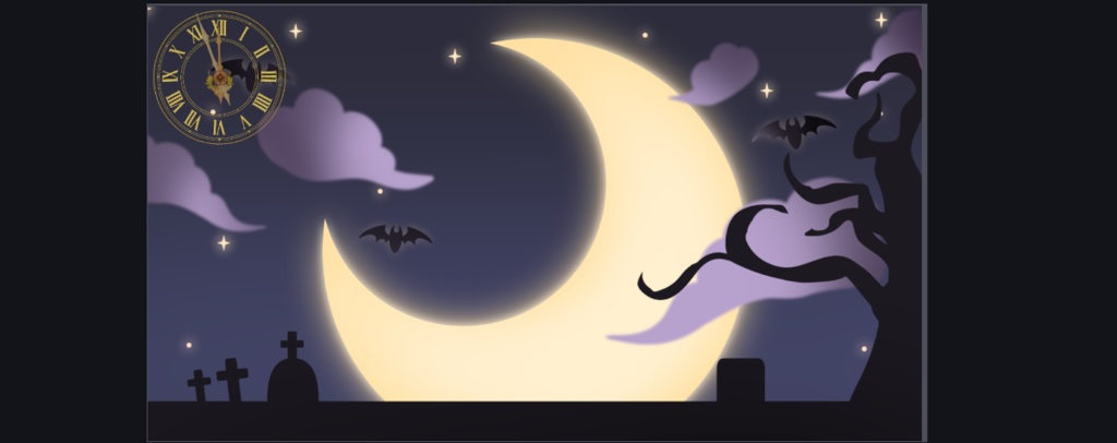 【OBS用】アンティーク風アナログ時計 - 背景透過/ブラウザソース対応【アンティーク・クロノグラフ】】