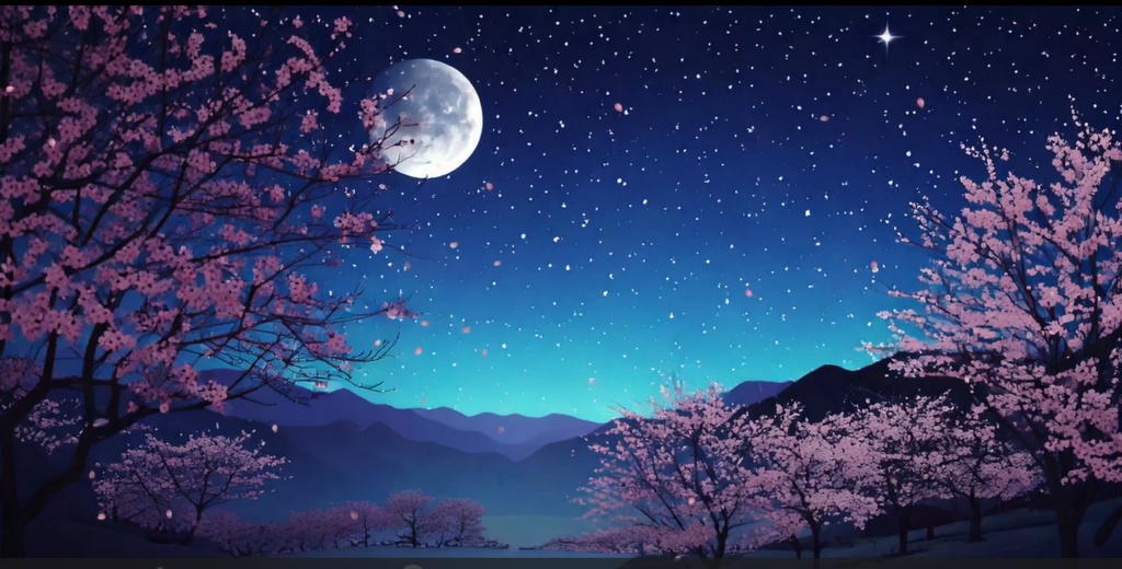 さくら舞い散る配信オーバーレイ