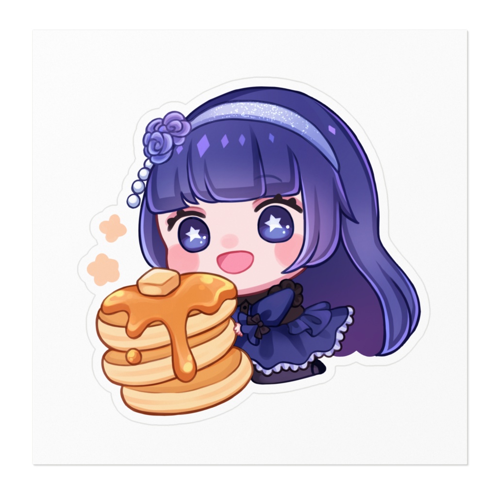 💙パンケーキとちぃこのステッカー💙