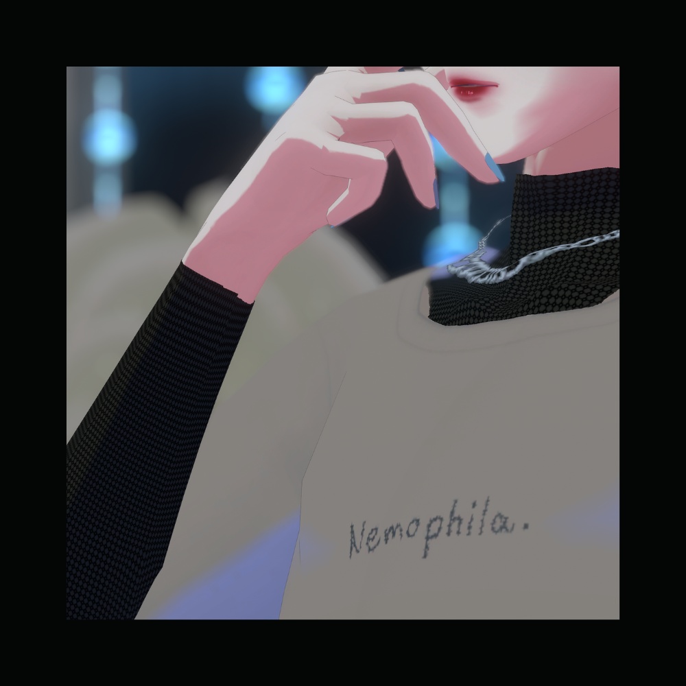 【無料/FREE】古着風ネモフィラTシャツ【Vroid正式版/Xwear対応】