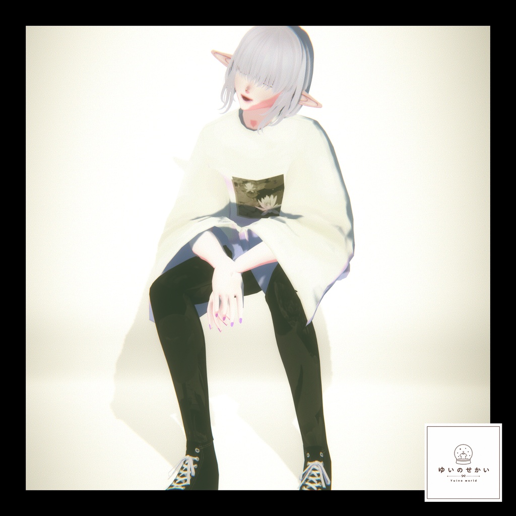 【無料あり】蓮花Tシャツ+花柄スキニー/きれいめストリート【VRoid正式版/Xwear対応】