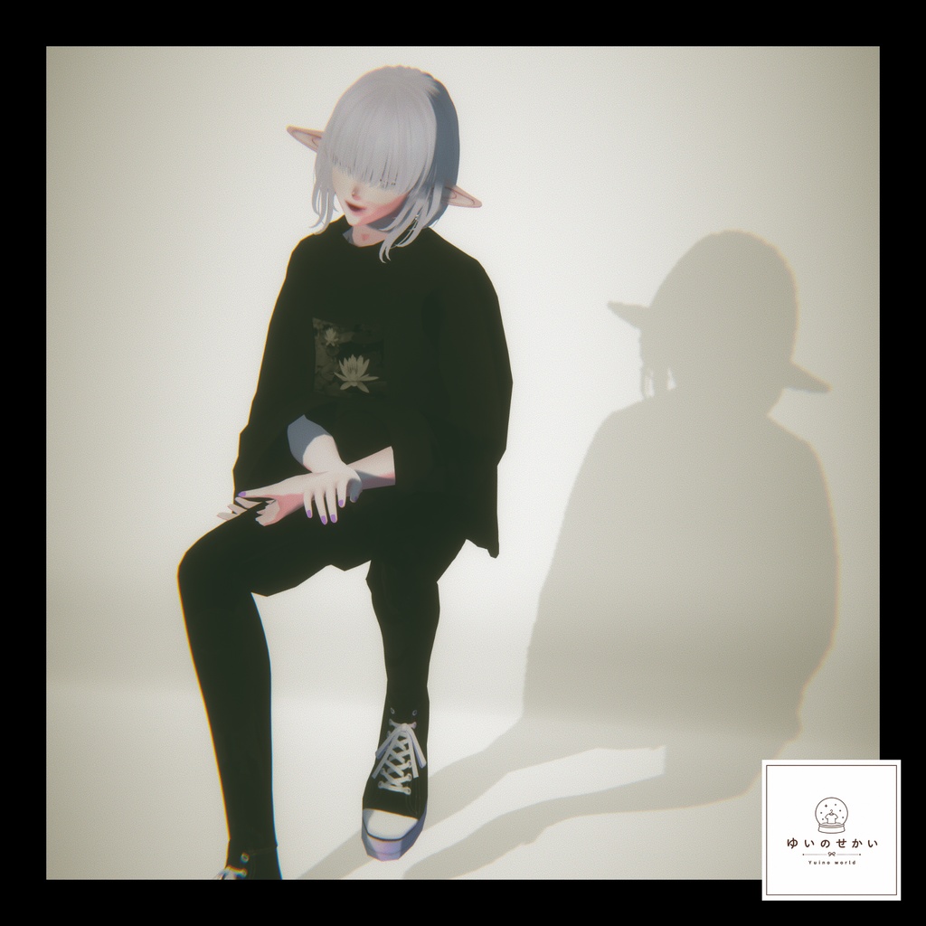 【無料あり】蓮花Tシャツ+花柄スキニー/きれいめストリート【VRoid正式版/Xwear対応】