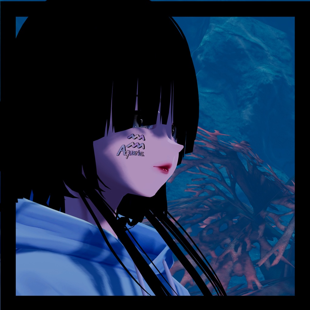 【無料/FREE】タトゥー/みずがめ座【VRoid/VRChat想定】