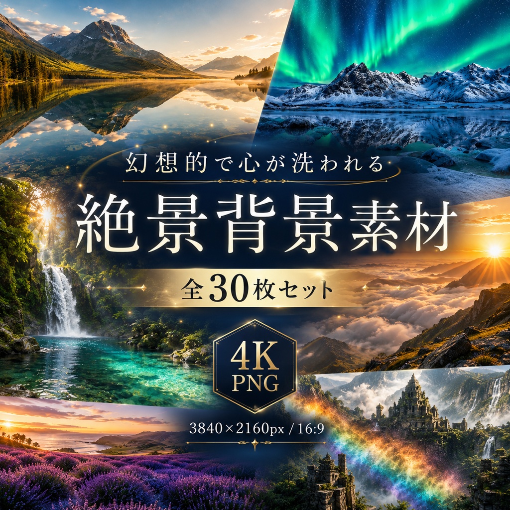🌿心が洗われる幻想風景コレクション｜高画質背景素材30枚