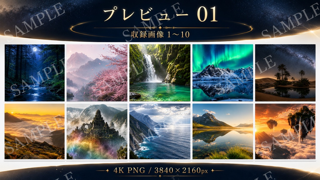 🌿心が洗われる幻想風景コレクション|高画質背景素材30枚