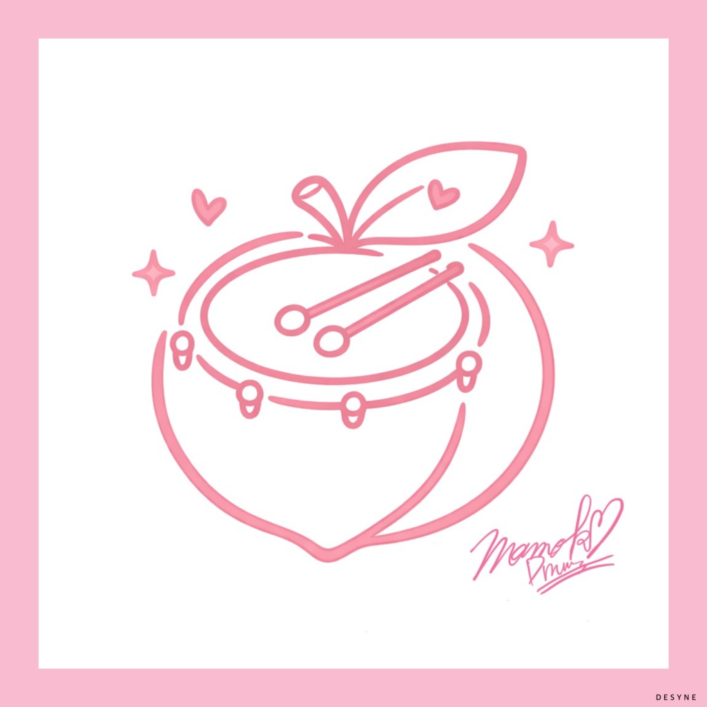 Momokoオリジナルステッカー（2枚セット / 6cm）送料別