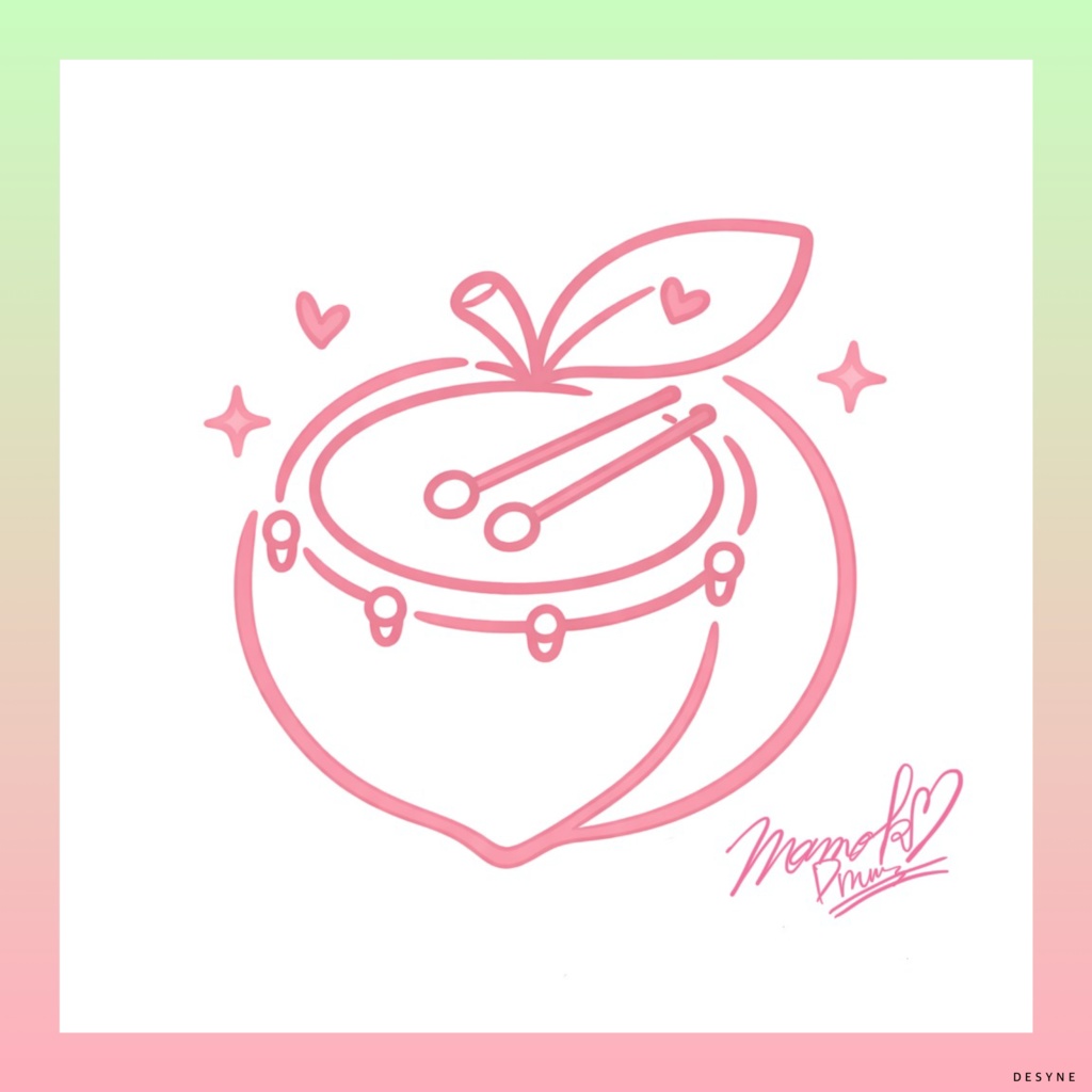 Momokoオリジナルステッカー(2枚セット / 6cm)送料別