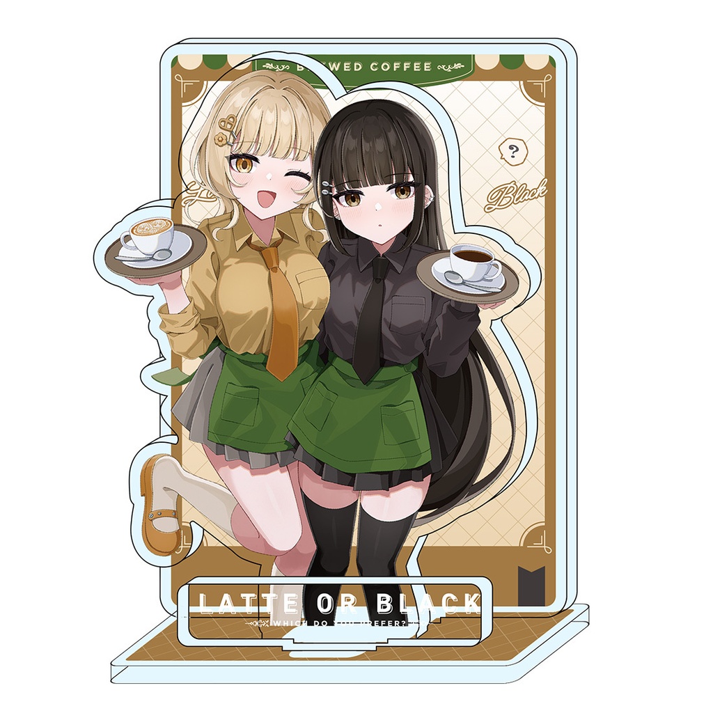 【アクリルジオラマ】ラテとブラック、どっちがお好き？